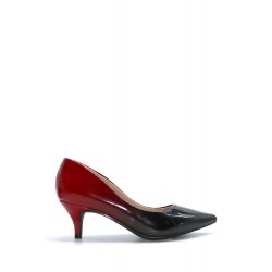 Women's faux leather heeled pumps