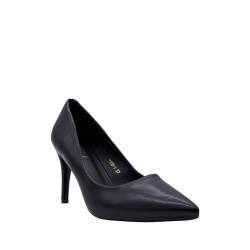 Women's faux leather heeled pumps