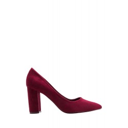 Faux suede women's heeled pumps