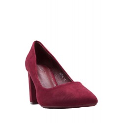 Faux suede women's heeled pumps