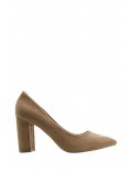 Faux suede women's heeled pumps