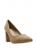 Faux suede women's heeled pumps