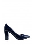 Women's faux leather heeled pumps