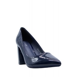 Women's faux leather heeled pumps