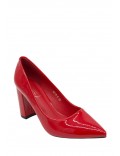 Women's faux leather heeled pumps