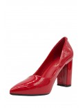 Women's faux leather heeled pumps