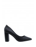 Women's faux leather heeled pumps