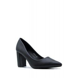 Women's faux leather heeled pumps