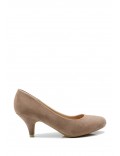 Faux suede women's heeled pumps