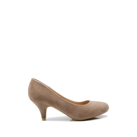 Faux suede women's heeled pumps