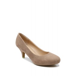 Faux suede women's heeled pumps