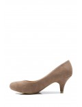 Faux suede women's heeled pumps