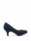 Faux suede women's heeled pumps