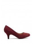 Faux suede women's heeled pumps