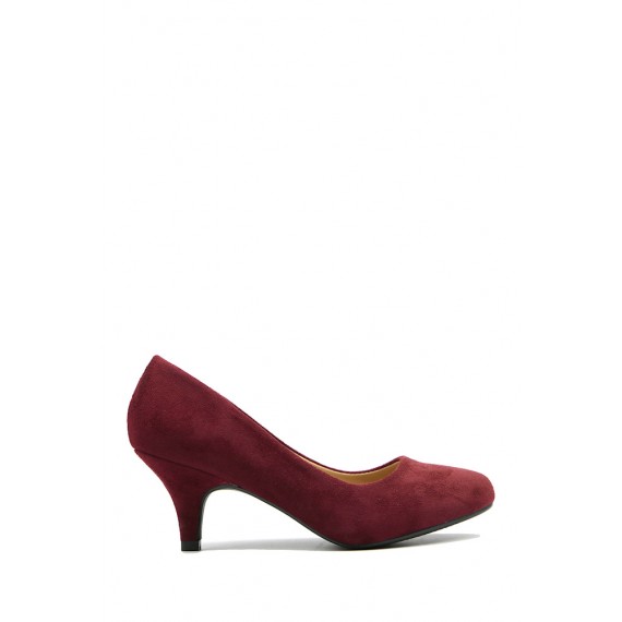 Faux suede women's heeled pumps