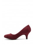 Faux suede women's heeled pumps