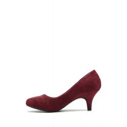 Faux suede women's heeled pumps