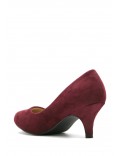 Faux suede women's heeled pumps