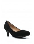 Faux suede women's heeled pumps