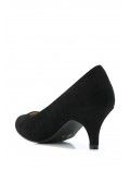 Faux suede women's heeled pumps