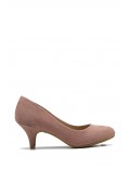 Faux suede women's heeled pumps