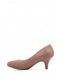 Faux suede women's heeled pumps