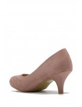 Faux suede women's heeled pumps