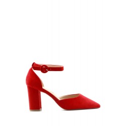 Escarpins à talon en simili daim pour femme