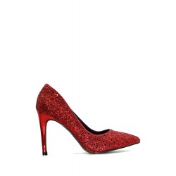 High-heeled pumps in a material mix for women