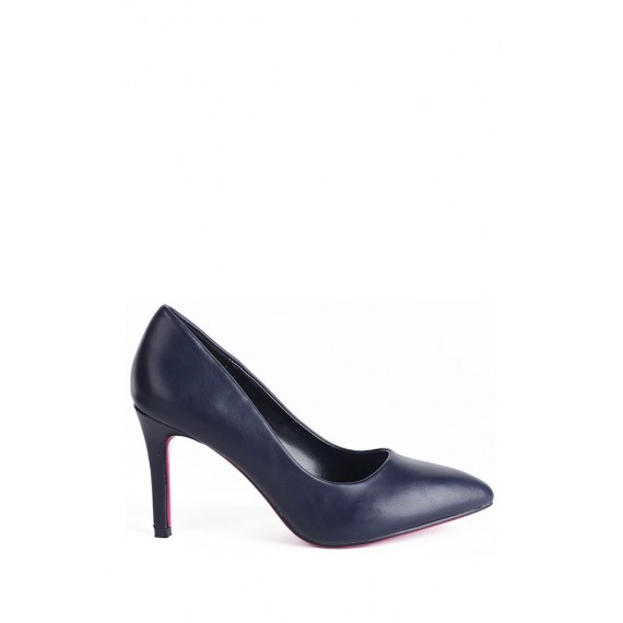 Women's faux leather heeled pumps