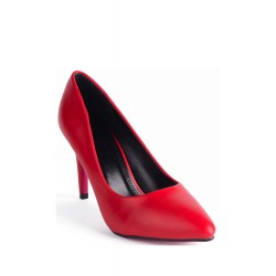 Escarpins à talon en simili cuir pour femme