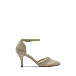 Mix-materials heeled sandal 