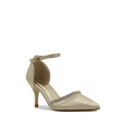 Mix-materials heeled sandal 