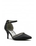 Mix-materials heeled sandal 