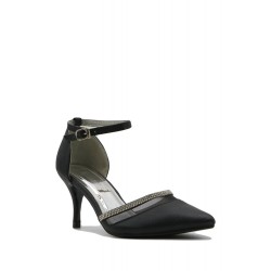 Mix-materials heeled sandal 