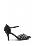 Mix-materials heeled sandal 