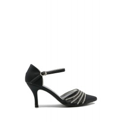 Mix-materials heeled sandal 