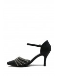 Mix-materials heeled sandal 