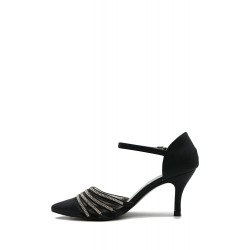 Mix-materials heeled sandal 