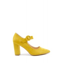 Faux suede women's heeled pumps