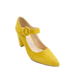 Faux suede women's heeled pumps