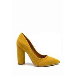Faux suede women's heeled pumps