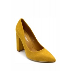 Faux suede women's heeled pumps