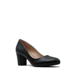 Escarpins à talon en simili cuir pour femme