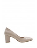 Women's faux leather heeled pumps