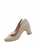 Women's faux leather heeled pumps