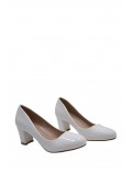 Women's faux leather heeled pumps