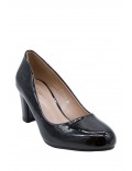 Women's faux leather heeled pumps