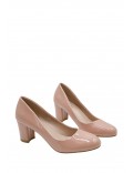 Women's faux leather heeled pumps