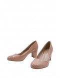 Women's faux leather heeled pumps